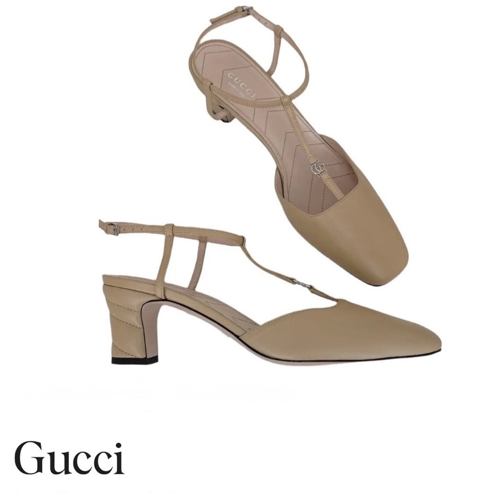 Gucci Women's T Strap Leather Heels size 40